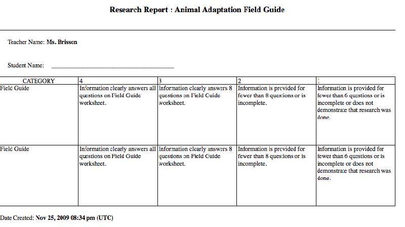 rubric